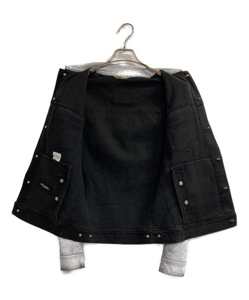 DOLCE & GABBANA（ドルチェ＆ガッバーナ）DOLCE & GABBANA (ドルチェ＆ガッバーナ) ペンキ加工トラッカージャケット グレー サイズ:44の古着・服飾アイテム