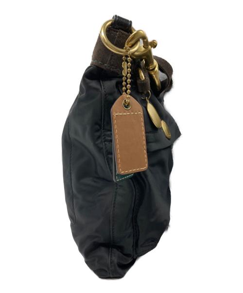 COACH（コーチ）COACH (コーチ) ナイロンミニヘルメットバッグ ブラック×ブラウンの古着・服飾アイテム