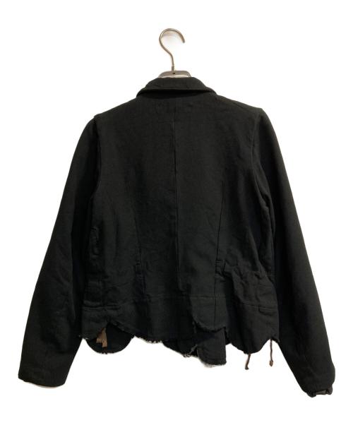 ROBE DE CHAMBRE COMME DES GARCONS（ローブドシャンブル コムデギャルソン）ROBE DE CHAMBRE COMME DES GARCONS (ローブドシャンブル コムデギャルソン) Poly fulling W riders jacket ブラック サイズ:Ｌの古着・服飾アイテム