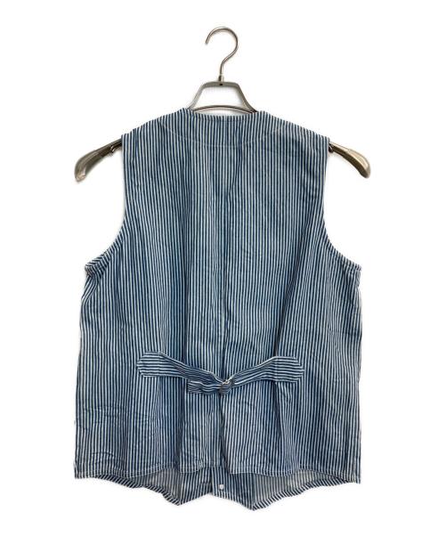 BACKERS（バッカーズ）BACKERS (バッカーズ) ヒッコリーワークベスト インディゴ サイズ:Mの古着・服飾アイテム