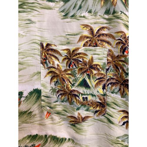 GOLDEN BREED（ゴルデンブリード）GOLDEN BREED (ゴルデンブリード) 70s hawaiian shirts グリーン サイズ:Lの古着・服飾アイテム