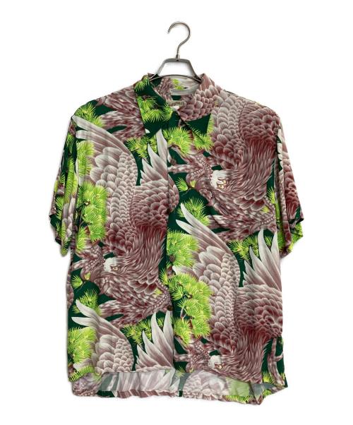 WATUMULL'S（ワットムルス）WATUMULL'S (ワットムルス) TAKA -MASTER OF THE HUNT S/S SHIRTS グリーン サイズ:Lの古着・服飾アイテム