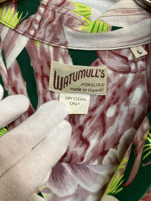WATUMULL'S（ワットムルス）WATUMULL'S (ワットムルス) TAKA -MASTER OF THE HUNT S/S SHIRTS グリーン サイズ:Lの古着・服飾アイテム
