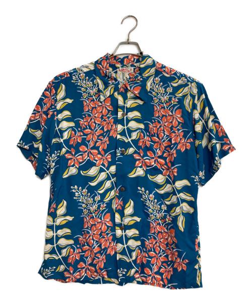 Sun Surf（サンサーフ）Sun Surf (サンサーフ) RAYON HAWAIIAN SHIRT “GINGER LILY” ブルー サイズ:Lの古着・服飾アイテム