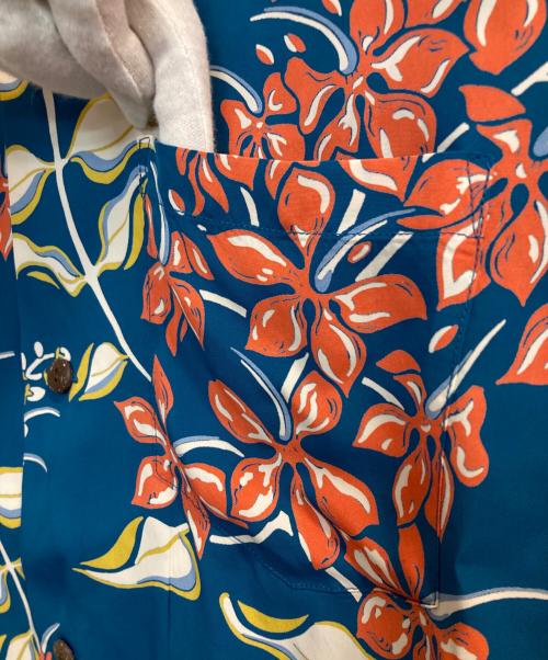 Sun Surf（サンサーフ）Sun Surf (サンサーフ) RAYON HAWAIIAN SHIRT “GINGER LILY” ブルー サイズ:Lの古着・服飾アイテム
