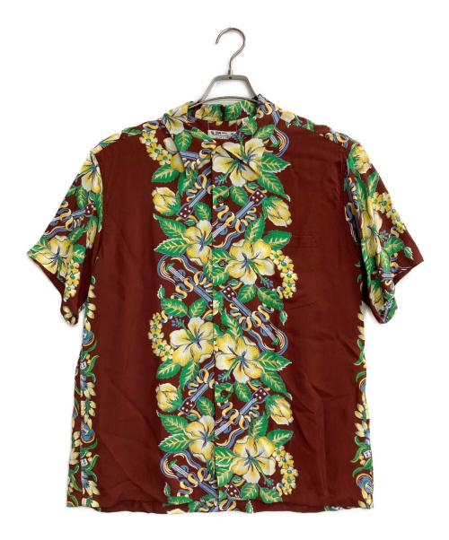 Sun Surf（サンサーフ）Sun Surf (サンサーフ) RAYON HAWAIIAN SHIRT “BLESSING GIFT FROM HAWAII” ブラウン サイズ:Lの古着・服飾アイテム