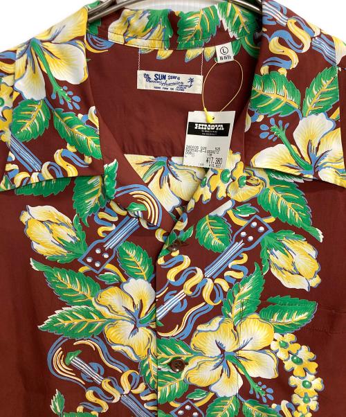Sun Surf（サンサーフ）Sun Surf (サンサーフ) RAYON HAWAIIAN SHIRT “BLESSING GIFT FROM HAWAII” ブラウン サイズ:Lの古着・服飾アイテム