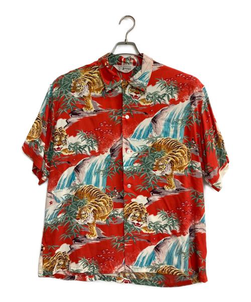 Artvogue（アートヴォーグ）Artvogue (アートヴォーグ) SASA TORA hawaiian shirts レッド サイズ:Lの古着・服飾アイテム
