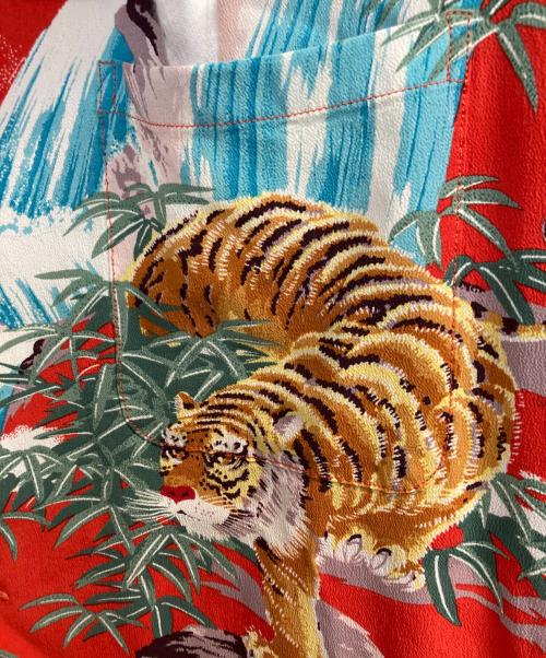 Artvogue（アートヴォーグ）Artvogue (アートヴォーグ) SASA TORA hawaiian shirts レッド サイズ:Lの古着・服飾アイテム