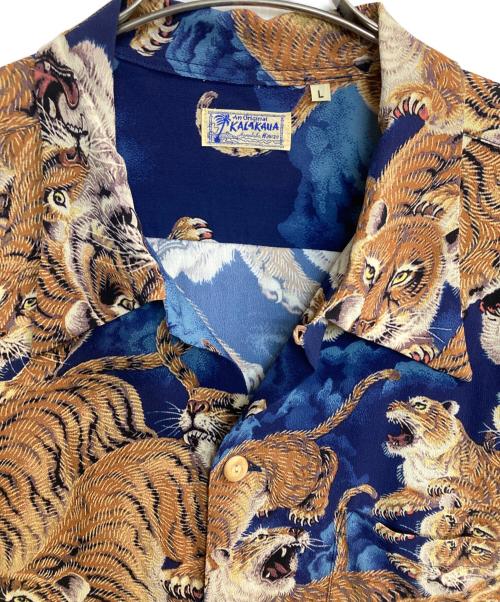 KALAKAUA（カラカウア）KALAKAUA (カラカウア) “TORNADO TIGER” & “ONE HUNDRED TIGERS（百虎）” ネイビー サイズ:Lの古着・服飾アイテム