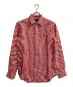 POLO RALPH LAURENポロ・ラルフローレン）の古着「リネンストライプシャツ」｜レッド×ホワイト
