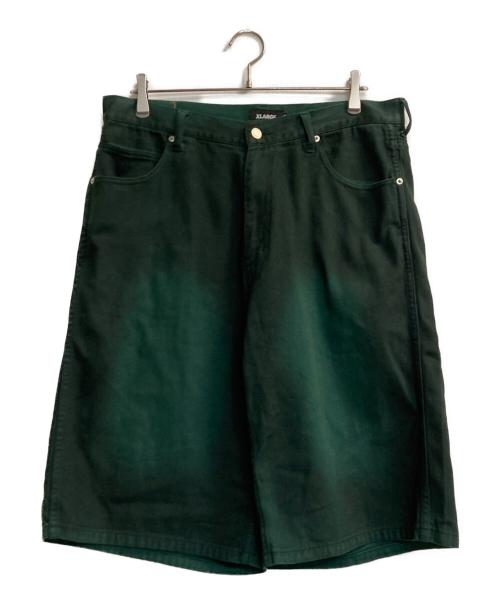 X-LARGE（エクストララージ）X-LARGE (エクストララージ) SPRAYDYE SHORT PANTS グリーン サイズ:36の古着・服飾アイテム
