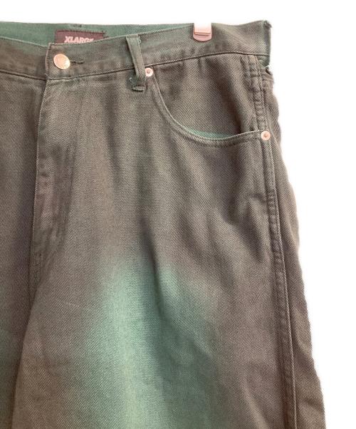 X-LARGE（エクストララージ）X-LARGE (エクストララージ) SPRAYDYE SHORT PANTS グリーン サイズ:36の古着・服飾アイテム