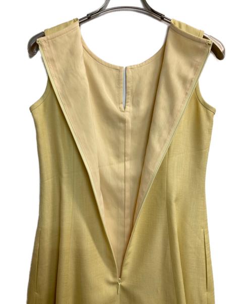 Rene（ルネ）Rene (ルネ) バックジップノースリーブワンピース イエロー サイズ:34の古着・服飾アイテム