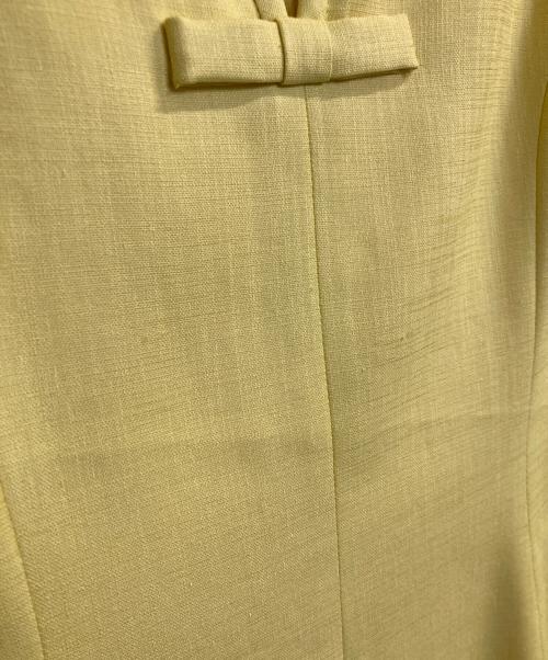Rene（ルネ）Rene (ルネ) バックジップノースリーブワンピース イエロー サイズ:34の古着・服飾アイテム