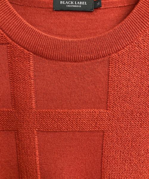 BLACK LABEL CRESTBRIDGE（ブラックレーベル クレストブリッジ）BLACK LABEL CRESTBRIDGE (ブラックレーベル クレストブリッジ) クルーネックニット オレンジ サイズ:ＬＬの古着・服飾アイテム