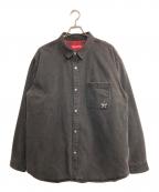 SUPREMEシュプリーム）の古着「Quilted Lined Denim Snap Shirt」｜ブラック