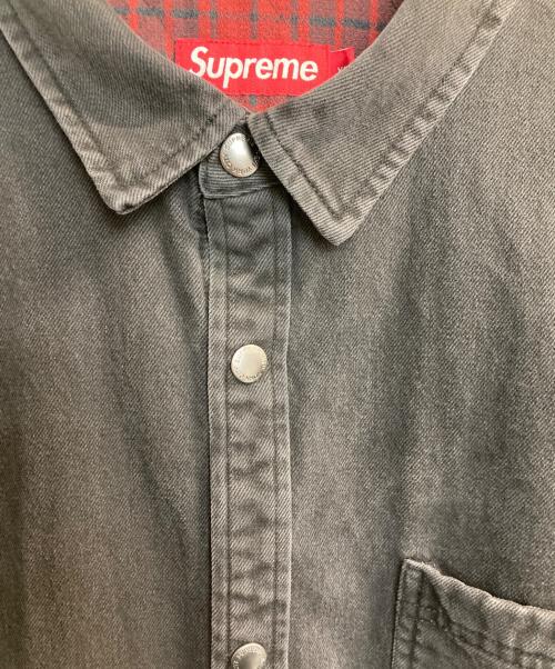 SUPREME（シュプリーム）SUPREME (シュプリーム) Quilted Lined Denim Snap Shirt ブラック サイズ:ＸＬの古着・服飾アイテム