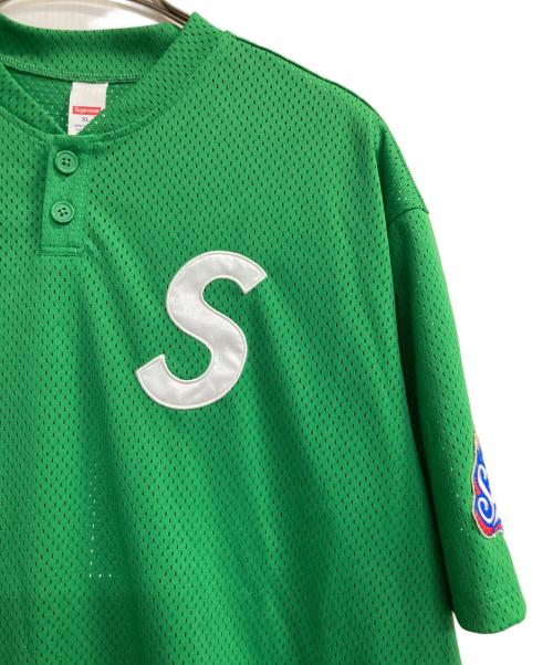 SUPREME（シュプリーム）SUPREME (シュプリーム) S Logo Baseball Henley グリーン サイズ:ＸＬの古着・服飾アイテム