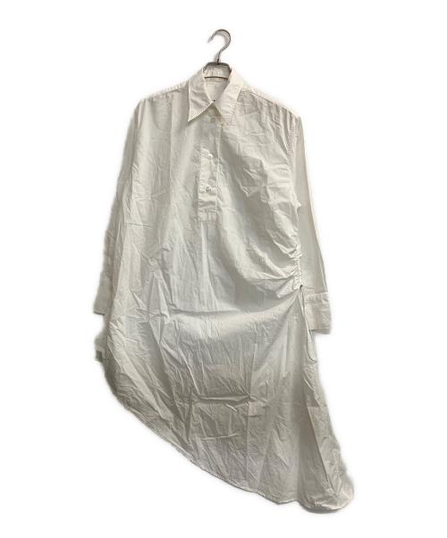 MM6 Maison Margiela（エムエムシックスメゾンマルジェラ）MM6 Maison Margiela (エムエムシックスメゾンマルジェラ) アシンメトリーシャツOP ホワイト サイズ:38の古着・服飾アイテム