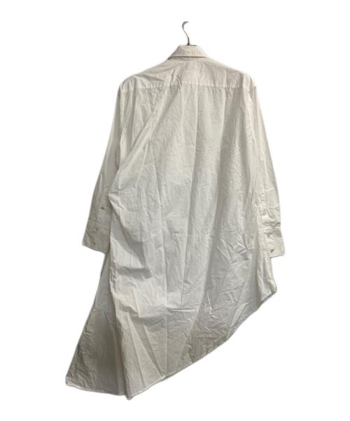 MM6 Maison Margiela（エムエムシックスメゾンマルジェラ）MM6 Maison Margiela (エムエムシックスメゾンマルジェラ) アシンメトリーシャツOP ホワイト サイズ:38の古着・服飾アイテム
