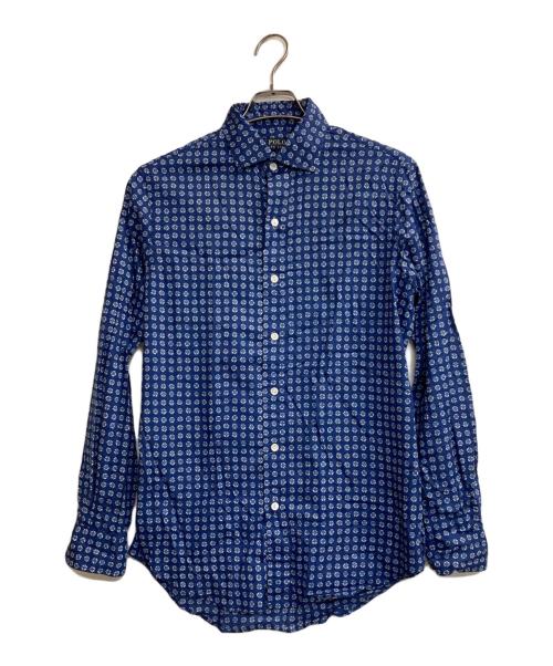 POLO RALPH LAUREN（ポロ・ラルフローレン）POLO RALPH LAUREN (ポロ・ラルフローレン) 総柄シャツ ネイビー サイズ:Ｓの古着・服飾アイテム