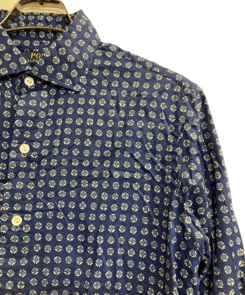 POLO RALPH LAUREN（ポロ・ラルフローレン）POLO RALPH LAUREN (ポロ・ラルフローレン) 総柄シャツ ネイビー サイズ:Ｓの古着・服飾アイテム