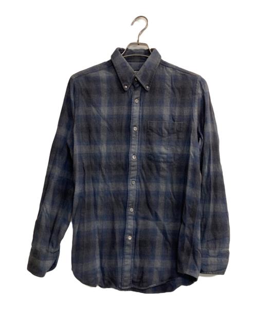 TOM FORD（トムフォード）TOM FORD (トムフォード) フランネルシャツ ネイビー×グレー サイズ:39　の古着・服飾アイテム