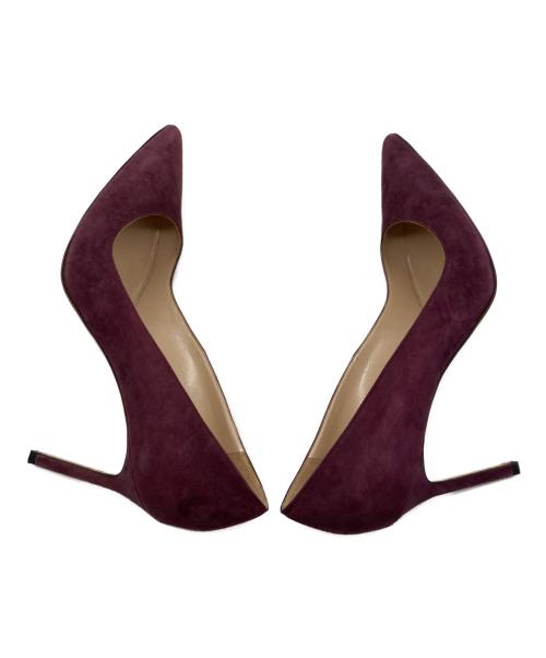 Manolo Blahnik（マノロブラニク）Manolo Blahnik (マノロブラニク) スエードピンヒールパンプス パープル サイズ:24.5cmの古着・服飾アイテム