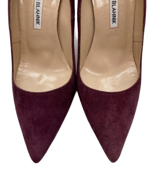 Manolo Blahnik（マノロブラニク）Manolo Blahnik (マノロブラニク) スエードピンヒールパンプス パープル サイズ:24.5cmの古着・服飾アイテム