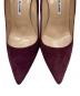 中古・古着 Manolo Blahnik (マノロブラニク) スエードピンヒールパンプス パープル サイズ:24.5cm：10000円