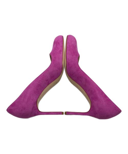 Manolo Blahnik（マノロブラニク）Manolo Blahnik (マノロブラニク) スエードピンヒールパンプス ピンク サイズ:381/2の古着・服飾アイテム