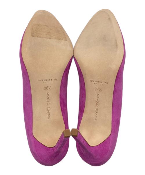 Manolo Blahnik（マノロブラニク）Manolo Blahnik (マノロブラニク) スエードピンヒールパンプス ピンク サイズ:381/2の古着・服飾アイテム