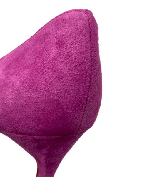 Manolo Blahnik（マノロブラニク）Manolo Blahnik (マノロブラニク) スエードピンヒールパンプス ピンク サイズ:381/2の古着・服飾アイテム
