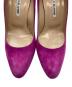 中古・古着 Manolo Blahnik (マノロブラニク) スエードピンヒールパンプス ピンク サイズ:381/2：8000円
