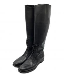 CHURCH'S（チャーチ）の古着「フラットレースアップロングブーツ」｜ブラック