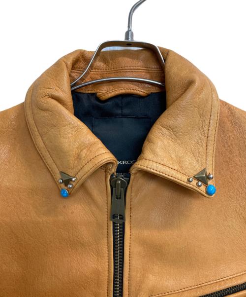 JACKROSE（ジャックローズ）JACKROSE (ジャックローズ) スタッズライダースジャケット ブラウン サイズ:3の古着・服飾アイテム