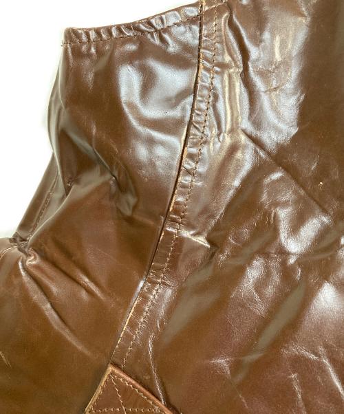 Haruf（ハルフ）Haruf (ハルフ) ホースレザーベスト ブラウン サイズ:Ｍの古着・服飾アイテム