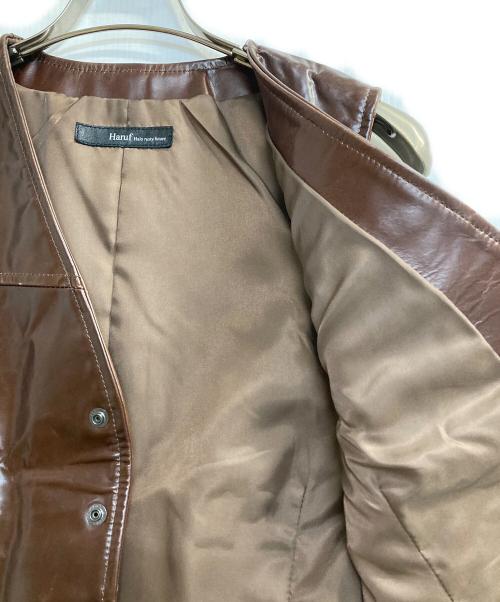 Haruf（ハルフ）Haruf (ハルフ) ホースレザーベスト ブラウン サイズ:Ｍの古着・服飾アイテム