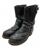 RED WINGレッドウィング）の古着「スタッズカスタムエンジニアブーツ」｜ブラック