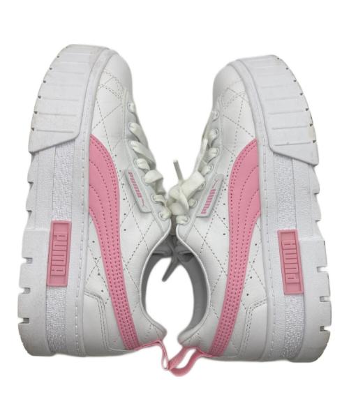 PUMA（プーマ）PUMA (プーマ) Baby Phat (ベイビーファット) 厚底スニーカー ピンク×ホワイト サイズ:23㎝の古着・服飾アイテム