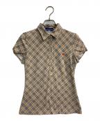 BURBERRY BLUE LABELバーバリー ブルー レーベル）の古着「ノバチェックポロシャツ」｜ベージュ