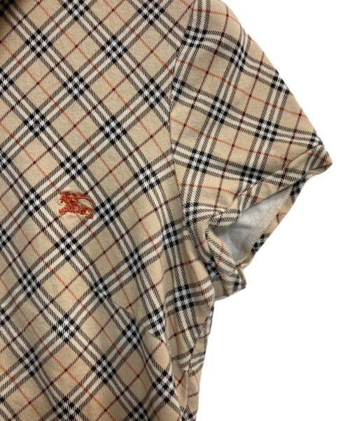 BURBERRY BLUE LABEL（バーバリー ブルー レーベル）BURBERRY BLUE LABEL (バーバリー ブルー レーベル) ノバチェックポロシャツ ベージュ サイズ:38の古着・服飾アイテム