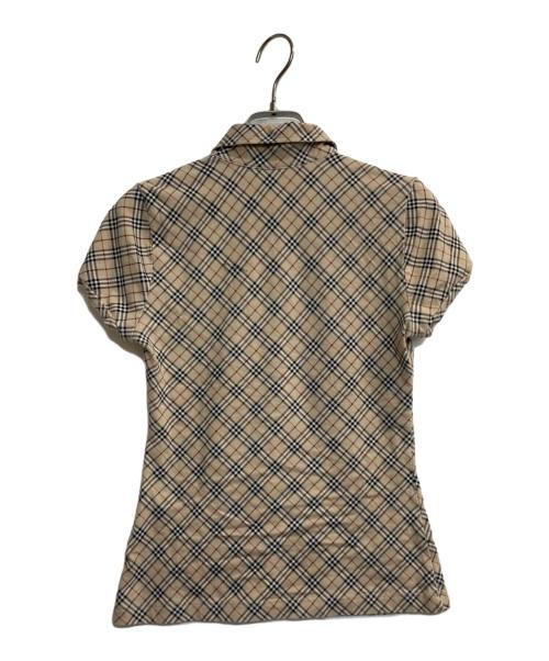BURBERRY BLUE LABEL（バーバリー ブルー レーベル）BURBERRY BLUE LABEL (バーバリー ブルー レーベル) ノバチェックポロシャツ ベージュ サイズ:38の古着・服飾アイテム