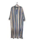 ne quittez pasヌキテパ）の古着「VOILE STRIPE DRESS」｜ベージュ