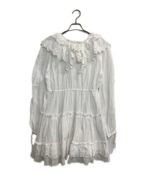 Snidel（スナイデル）Snidel (スナイデル) コットンレースBOHOチュニック ホワイト サイズ:Ｆの古着・服飾アイテム
