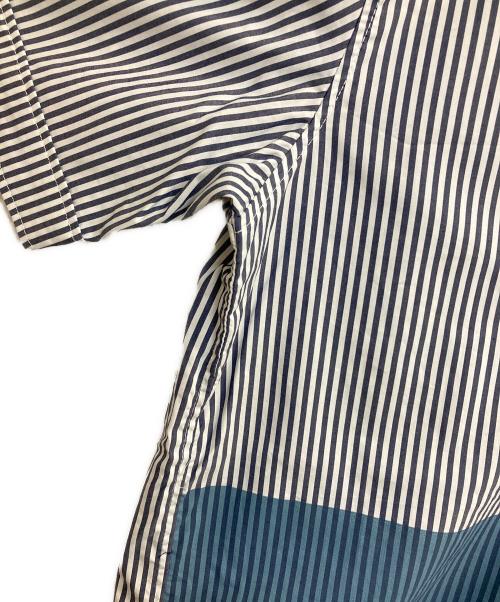 FRED PERRY（フレッドペリー）FRED PERRY (フレッドペリー) S/Sブロードストライプブロック配色シャツ ネイビー サイズ:Ｌの古着・服飾アイテム