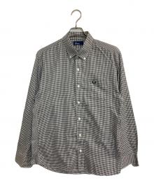FRED PERRY（フレッドペリー）の古着「ギンガムチェックB.D.シャツ」｜ブラック