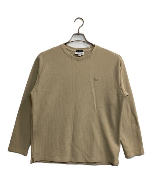 LACOSTE（ラコステ）LACOSTE (ラコステ) BEAUTY&YOUTH (ビューティーアンドユース) 別注 1TONE LS TEE ベージュ サイズ:Mの古着・服飾アイテム