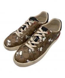 COACH×PEANUTS（コーチ×ピーナッツ）の古着「シグネチャースヌーピースニーカー」｜ブラウン